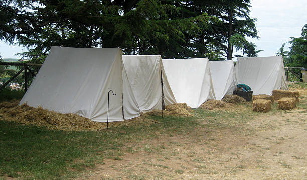 white camping tarp