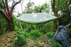 green camping tarp